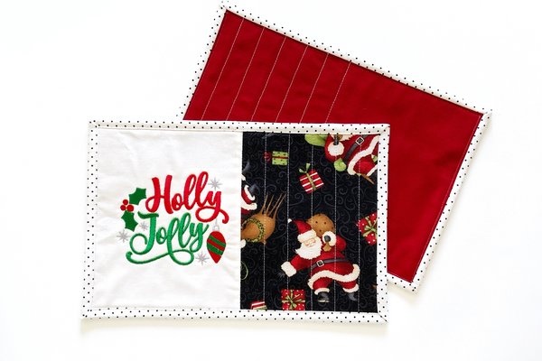 Holly Jolly Christmas Mug Rug