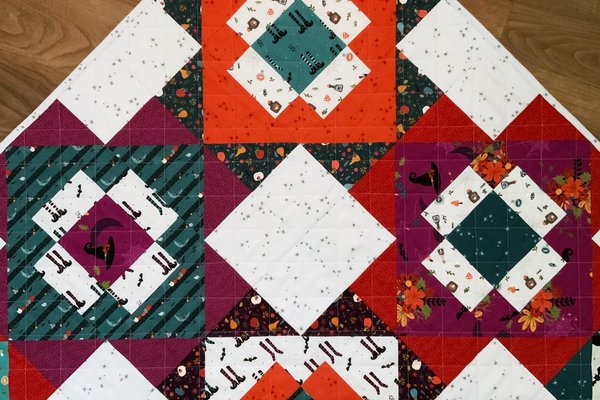 Meadowland Quilt in Halloween fabrics