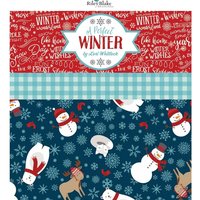 Riley Blake A Perfect Winter Fat Quarter Bundle by Lori Whitlock - 21 Fabrics