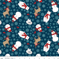 A Perfect Winter Main in Navy by Lori Whitlock for Riley Blake Designs