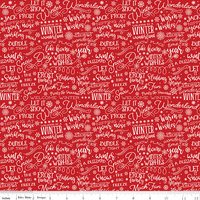 A Perfect Winter Text in Red by Lori Whitlock for Riley Blake Designs