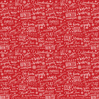 A Perfect Winter Text in Red by Lori Whitlock for Riley Blake Designs