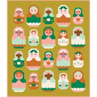 Nesting Dolls Quilt Pattern, Traditionally Pieced, Pen + Paper Patterns (Paper Pattern)