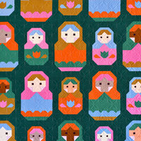 Nesting Dolls Quilt Pattern, Traditionally Pieced, Pen + Paper Patterns (Paper Pattern)