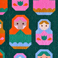 Nesting Dolls Quilt Pattern, Traditionally Pieced, Pen + Paper Patterns (Paper Pattern)