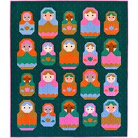 Nesting Dolls Quilt Pattern, Traditionally Pieced, Pen + Paper Patterns (Paper Pattern)