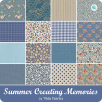 Tilda Summer Creating Memories Fat Quarter Bundle, Summer and Ocean Blues - 16 Fabrics