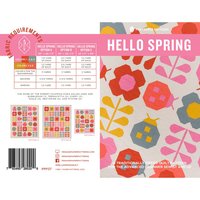 Hello Spring Quilt Pattern, Traditionally Pieced, Advanced Beginner Sewist, Pen + Paper Patterns (Paper Pattern)