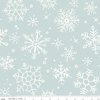 Riley Blake Magical Winterland 107/108" Wide Back Cotton Fabric, Snowflake Blue
