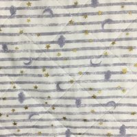 Baby Quilt, Lightweight Reversible Cotton Quilt, Perfect for Stroller, Blanket with Moon and Stars, 34 X 42