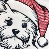 Personalized Christmas Stocking, Embroidered with Puppy and Your Choice of Name