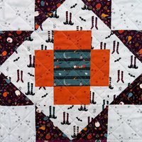 Halloween Quilt, Modern Handmade Throw Quilt, Perfect for Fall Holiday Home Decor, 48 X 64