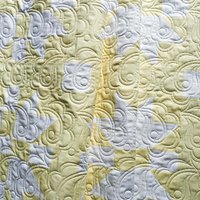 Handmade Yellow and White Two-Color Patchwork Quilt, 54 X 71