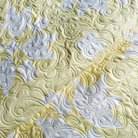 Handmade Yellow and White Two-Color Patchwork Quilt, 54 X 71