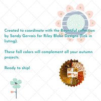 Riley Blake Confetti Cotton Fat Quarter Bundle, Autumn Color Palette - 5 Fabrics