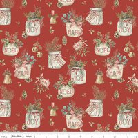 Riley Blake Holiday Spirit 1 Yard Bundle in Red Colorway by Lisa Audit - 7 Fabrics