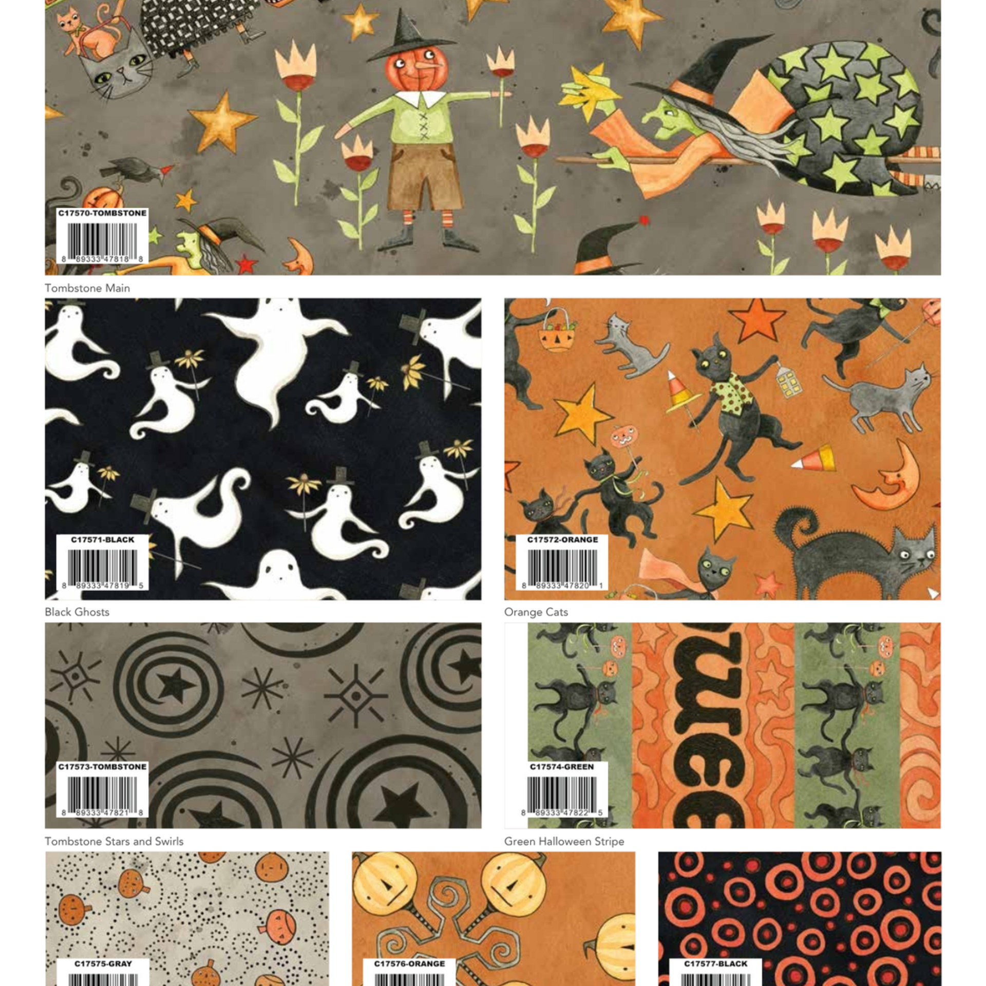 Riley Blake Spooky Fat Quarter Bundle by Teresa Kogut - 24 Fabrics