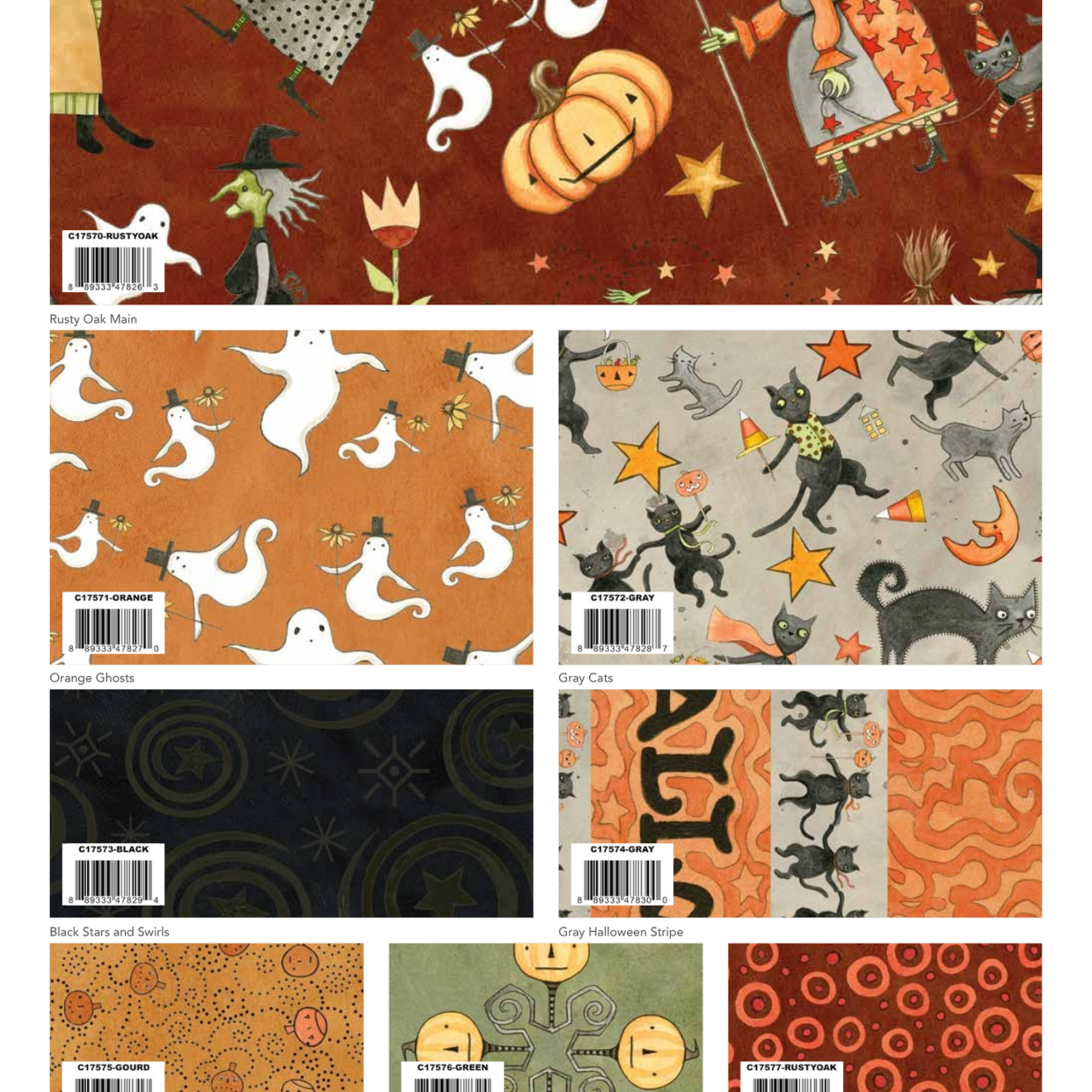 Riley Blake Spooky Fat Quarter Bundle by Teresa Kogut - 24 Fabrics