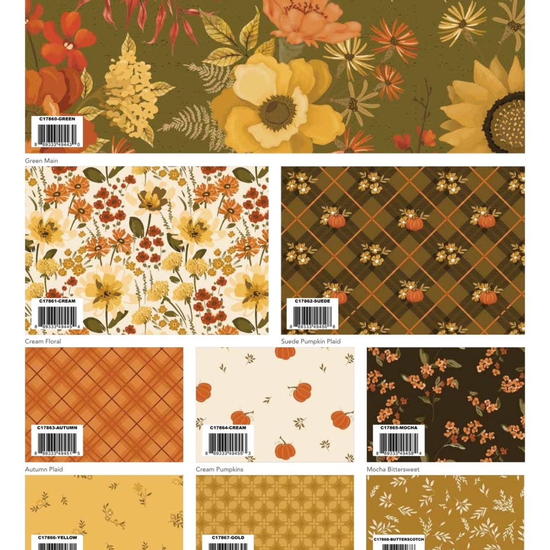 Riley Blake Bountiful Fat Quarter Bundle by Sandy Gervais - 27 Fabrics