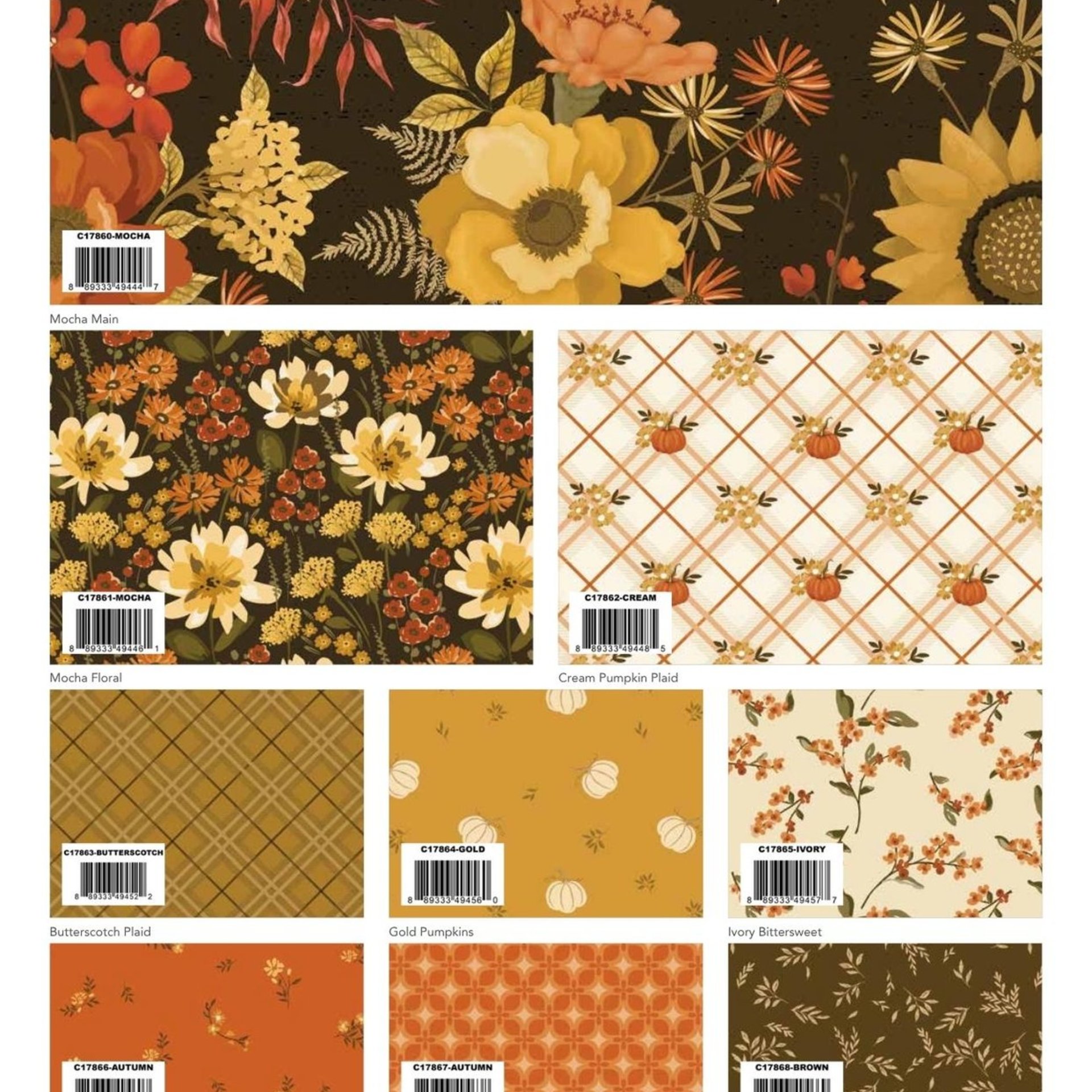 Riley Blake Bountiful Fat Quarter Bundle by Sandy Gervais - 27 Fabrics