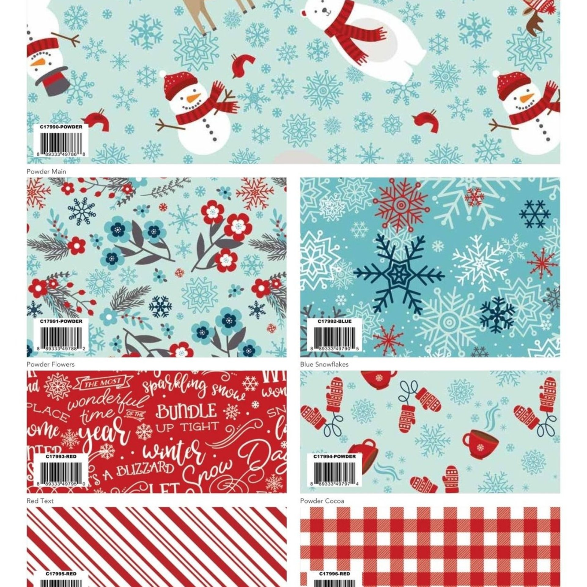 Riley Blake A Perfect Winter Fat Quarter Bundle by Lori Whitlock - 21 Fabrics