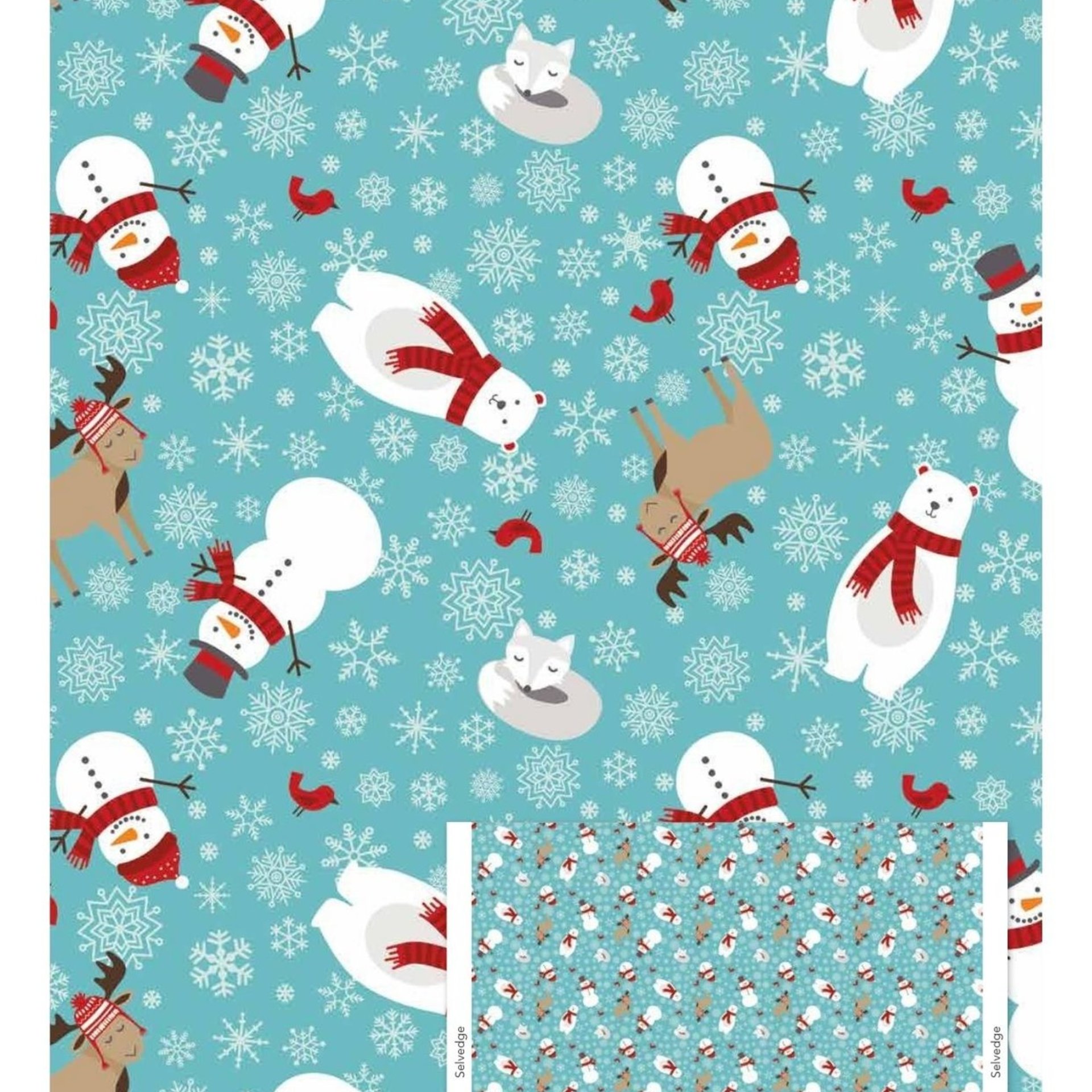 Riley Blake A Perfect Winter Fat Quarter Bundle by Lori Whitlock - 21 Fabrics