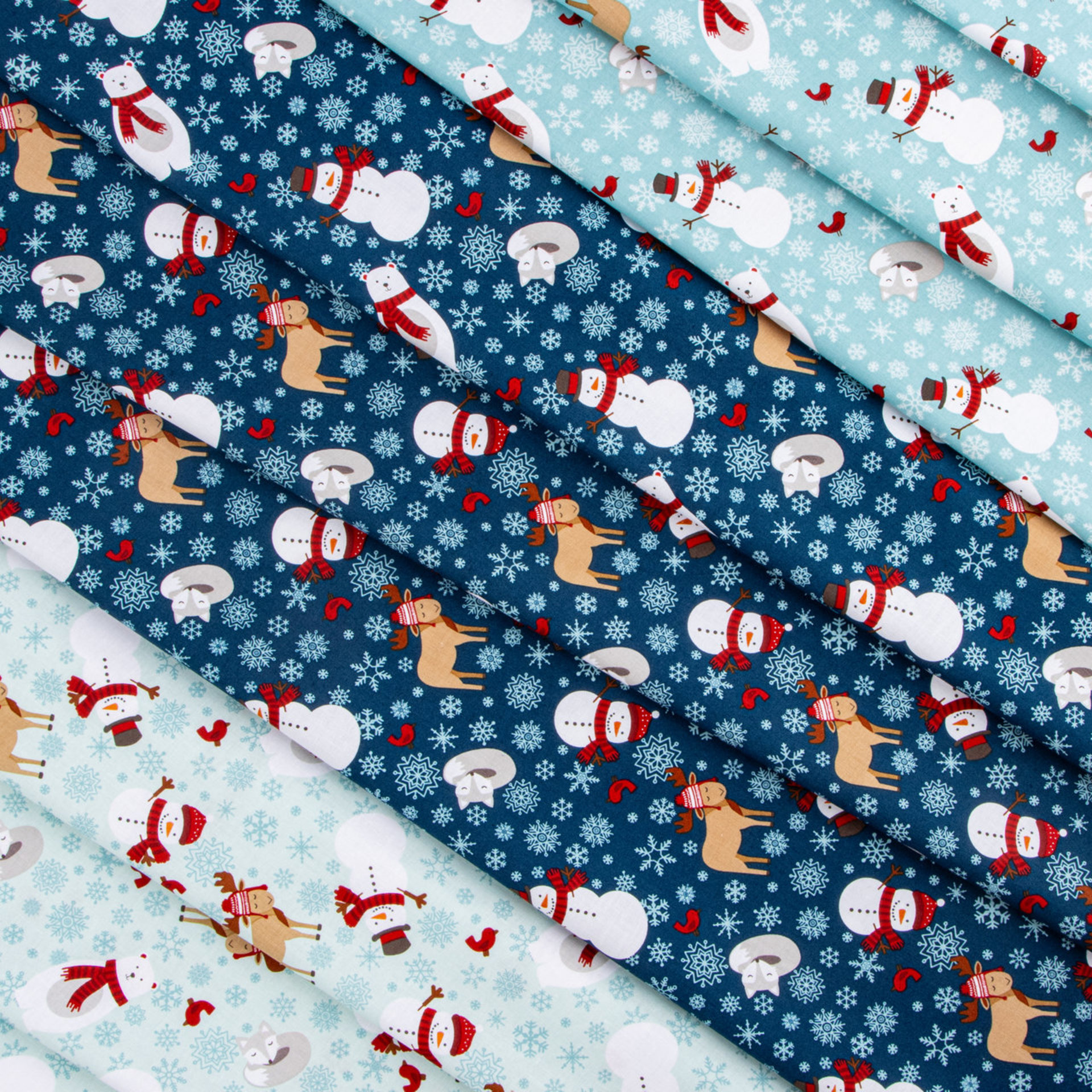 Riley Blake A Perfect Winter Fat Quarter Bundle by Lori Whitlock - 21 Fabrics