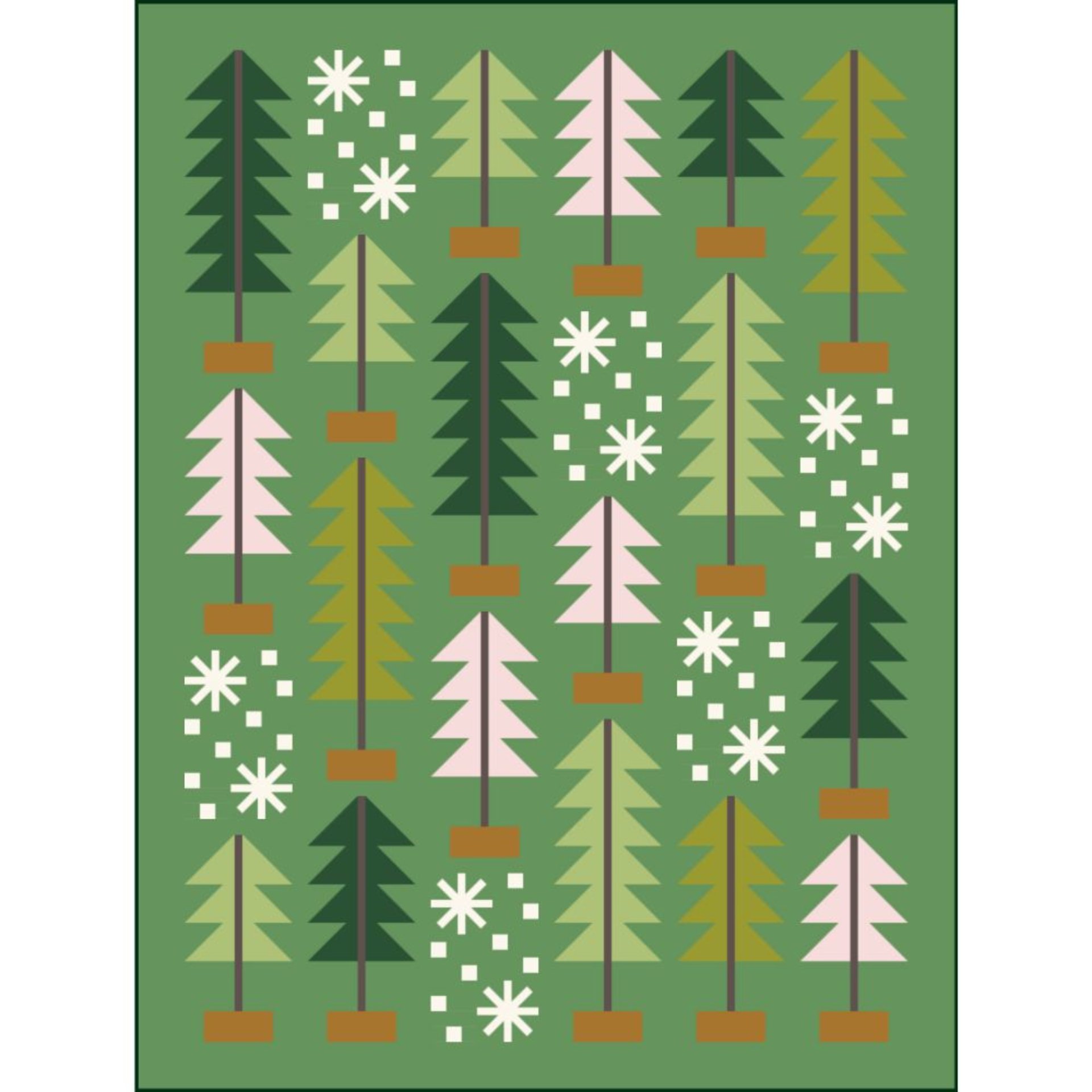 All Spruced Up Quilt Pattern, Traditionally Pieced, Confident Beginner Sewist, Pen + Paper Patterns (Paper Pattern)