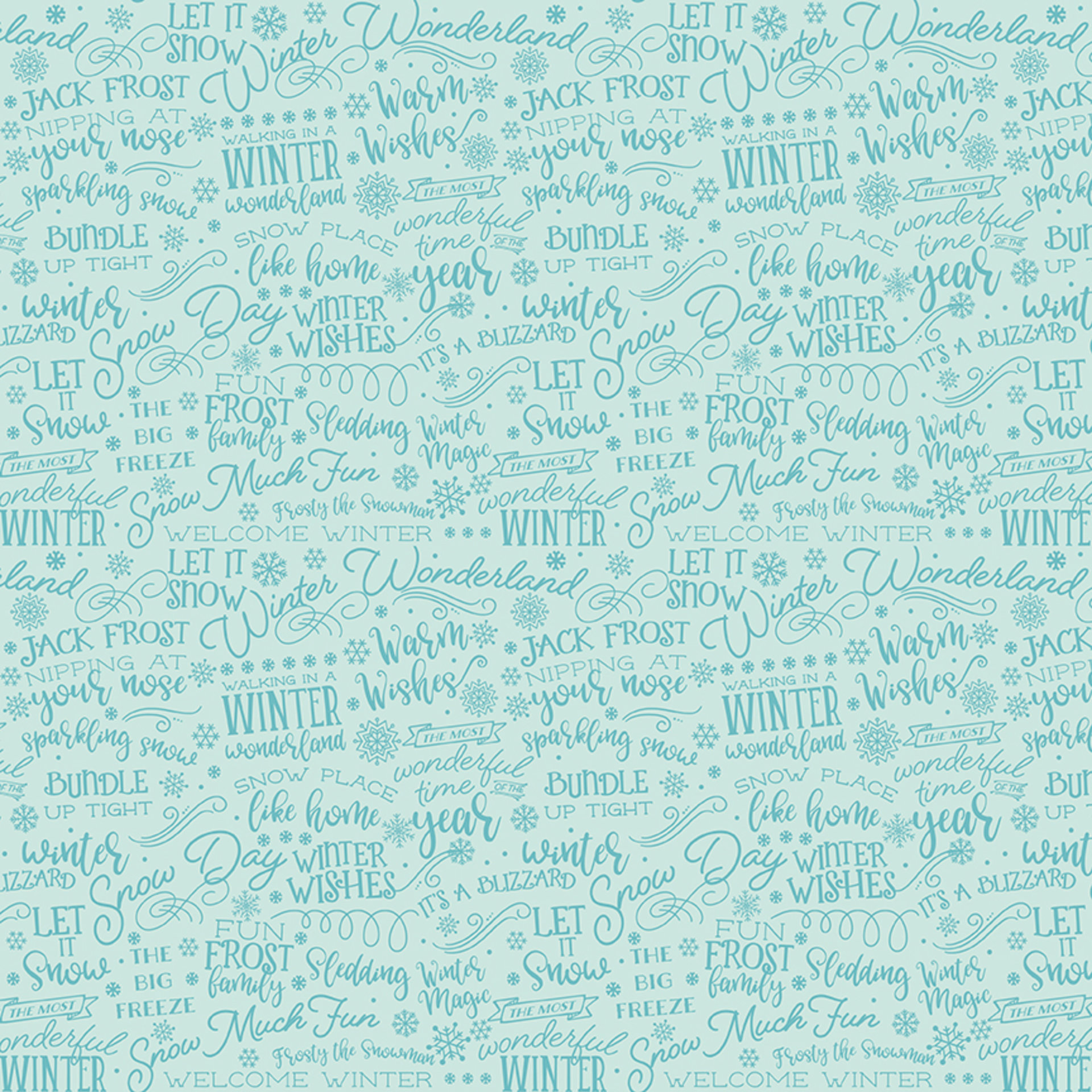 A Perfect Winter Text in Powder by Lori Whitlock for Riley Blake Designs