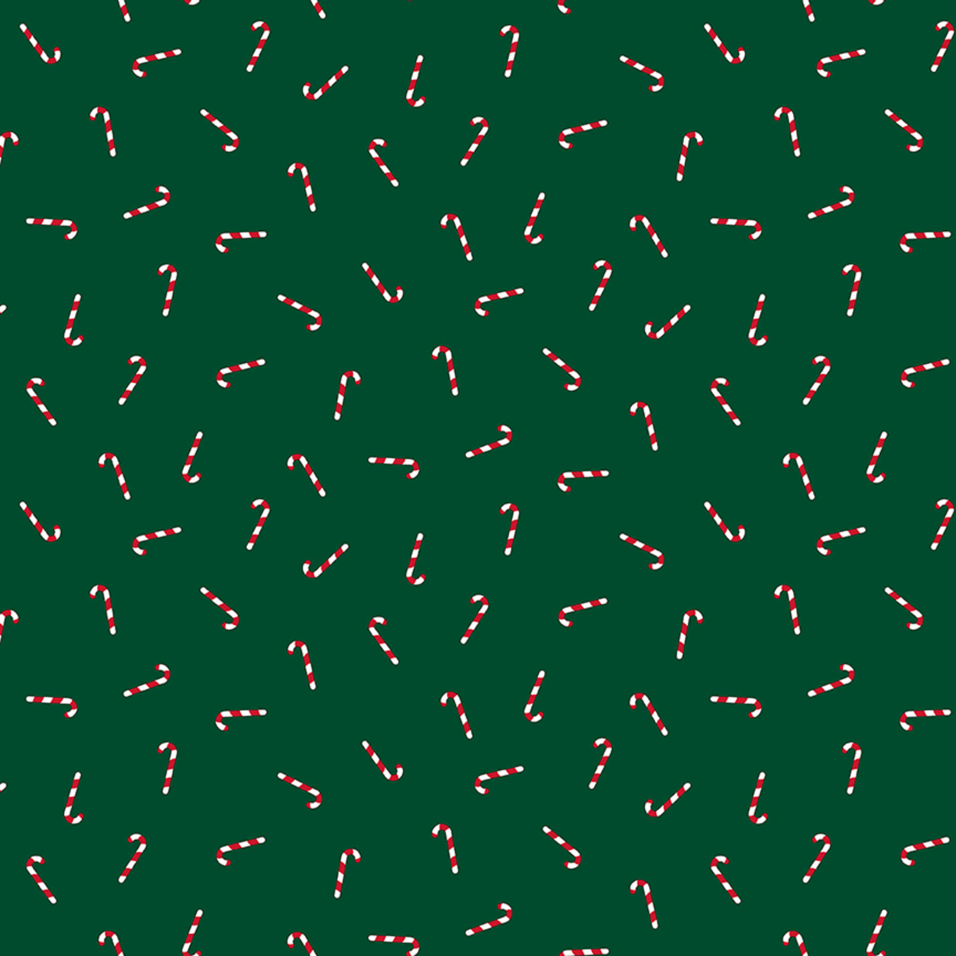 Candy Canes in Green Seasonal Basic by Christopher Thompson for Riley Blake Designs