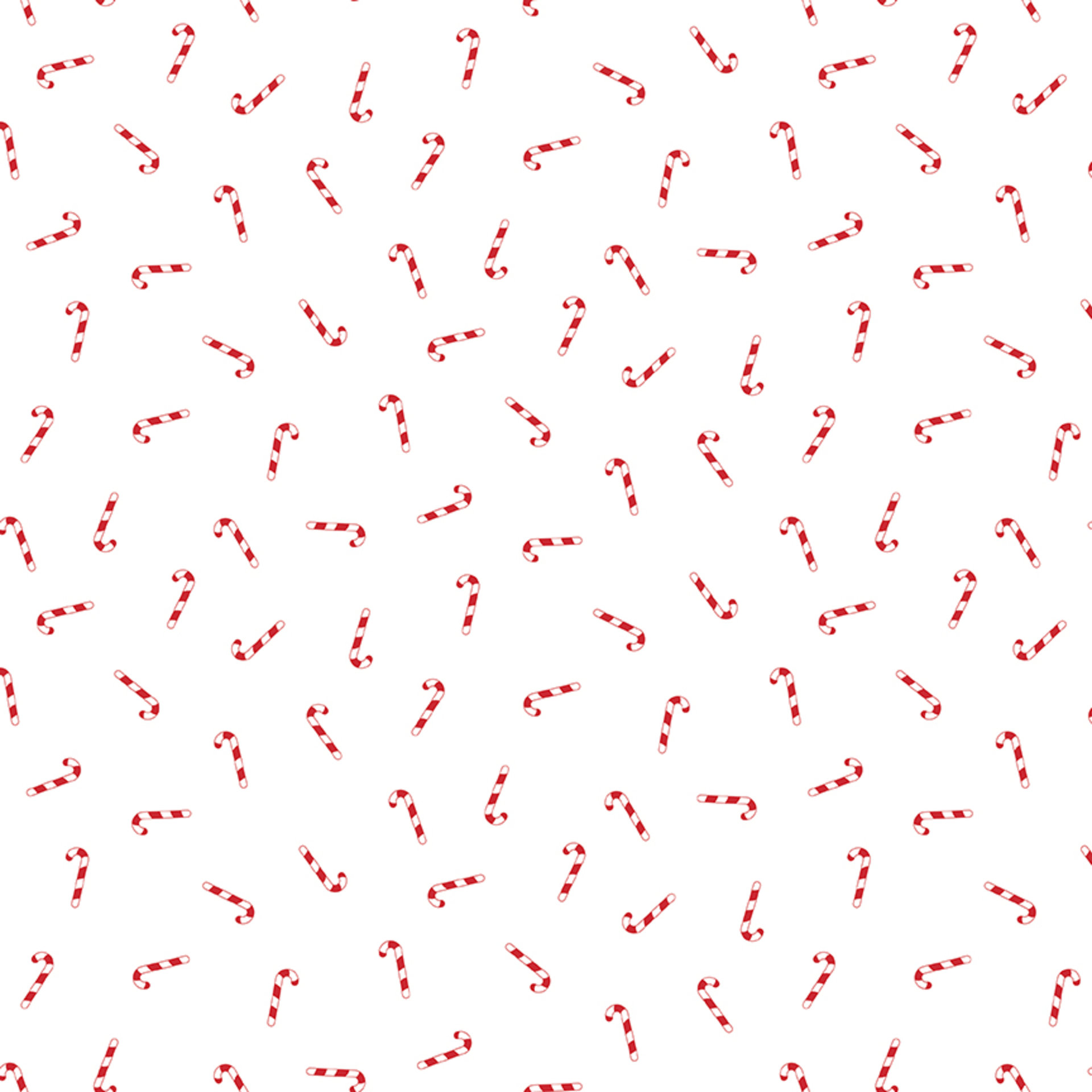 Candy Canes in White Seasonal Basic by Christopher Thompson for Riley Blake Designs
