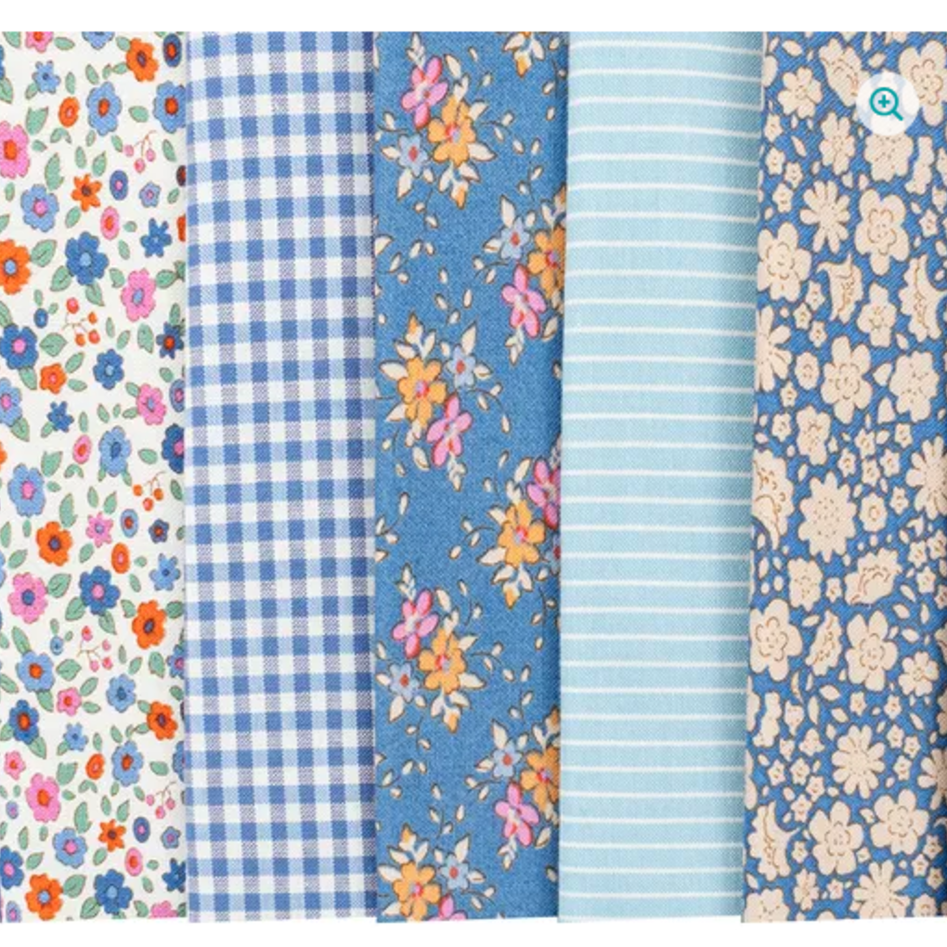 Tilda Summer Creating Memories Fat Quarter Bundle, Summer and Ocean Blues - 16 Fabrics