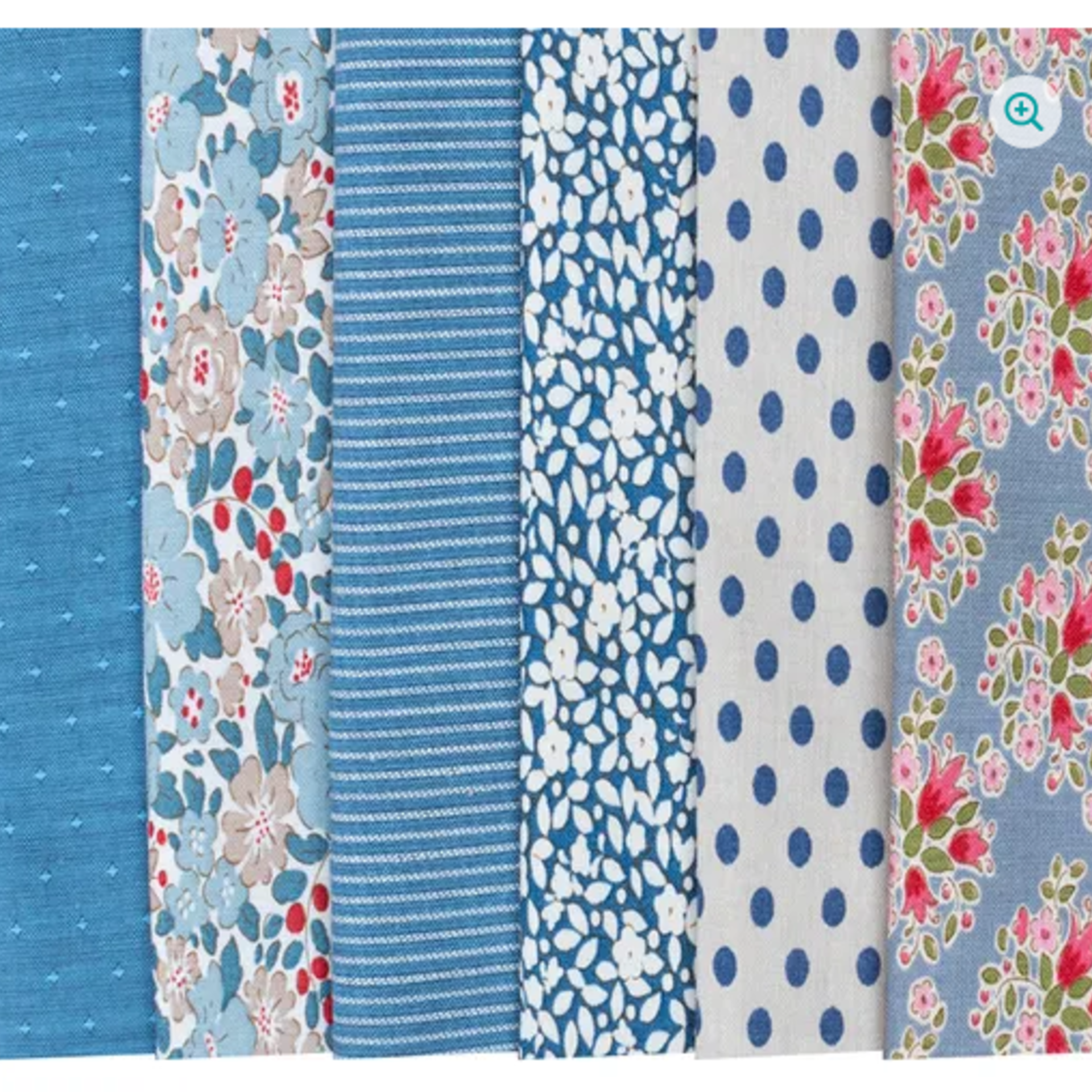 Tilda Summer Creating Memories Fat Quarter Bundle, Summer and Ocean Blues - 16 Fabrics