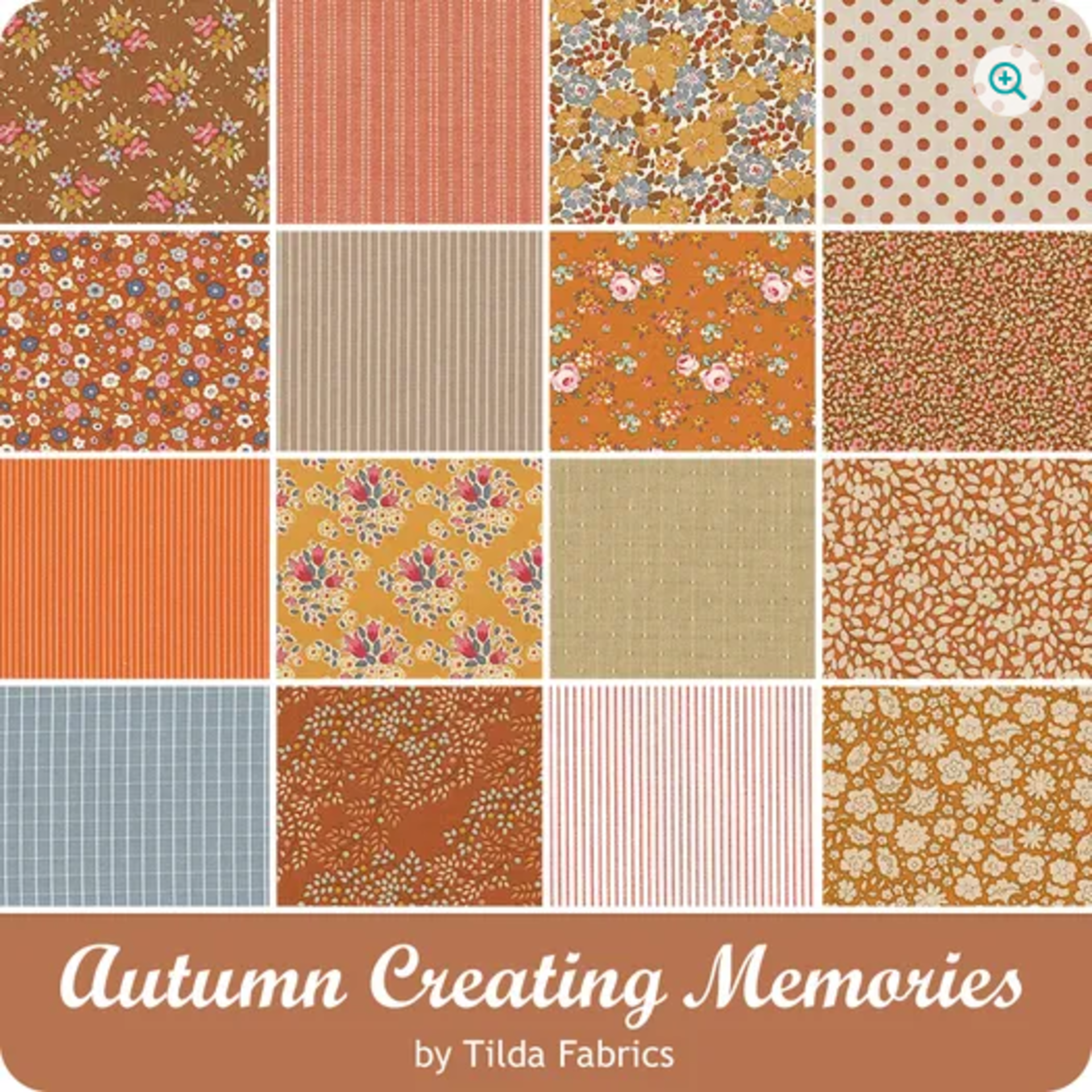Tilda Autumn Creating Memories Fat Quarter Bundle, Autumn, Thanksgiving, Halloween - 16 Fabrics