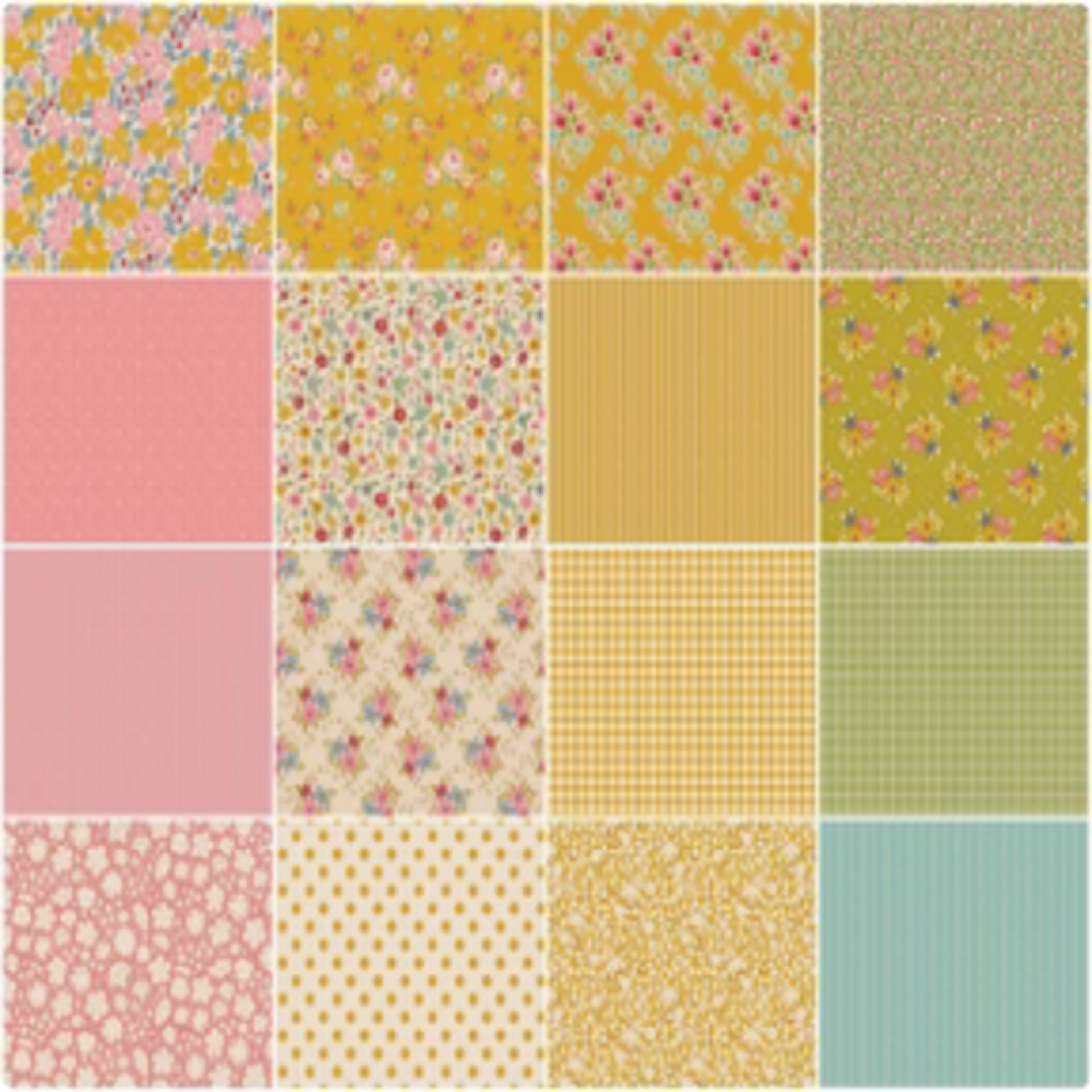 Tilda Creating Memories Fat Quarter Bundle, Spring and Easter Pastels - 16 Fabrics