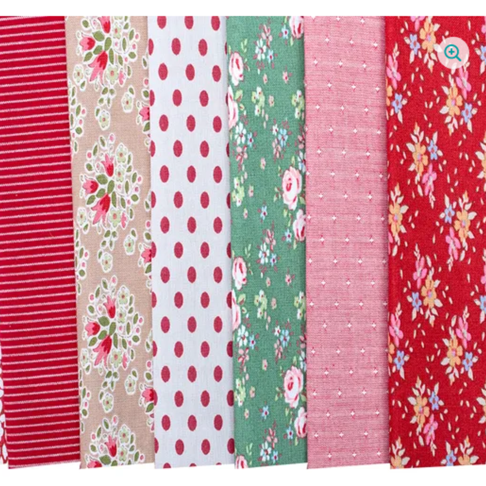 Tilda Winter Creating Memories Fat Eighth Bundle, Reds and Greens - 16 Fabrics