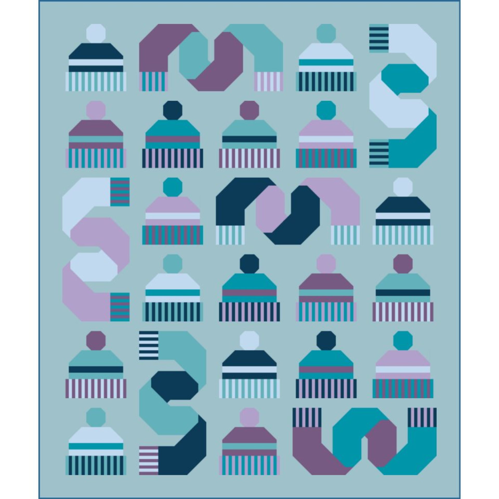 Snow Day Quilt Pattern, Traditionally Pieced, Intermediate Sewist, Pen + Paper Patterns (Paper Pattern)