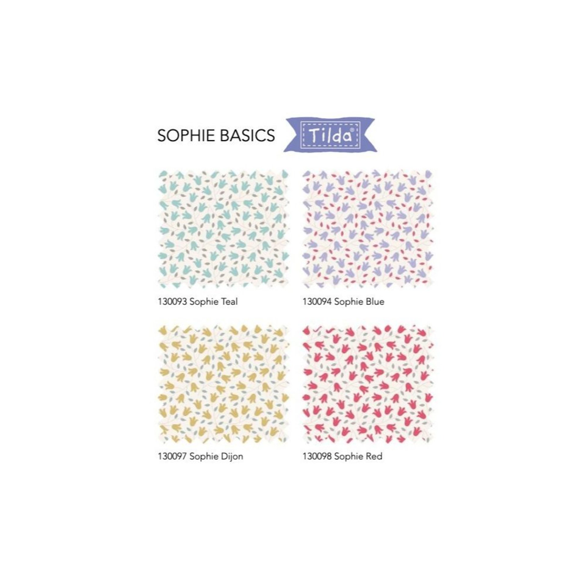 Tilda Sophie Basics Fat Eighth Bundle - 8 Fabrics