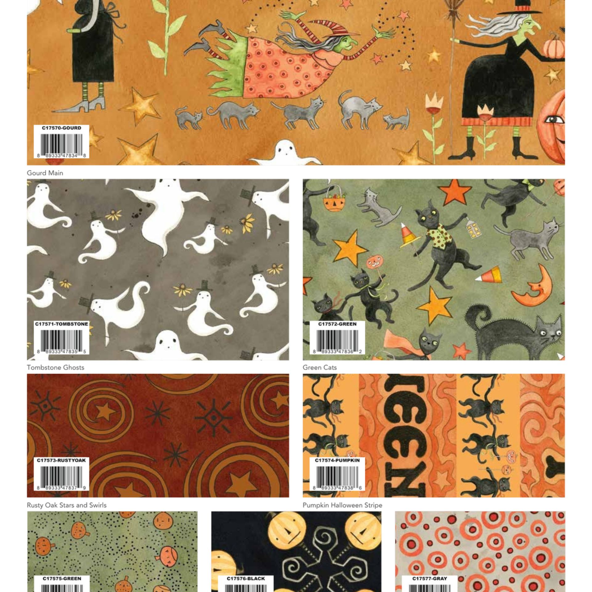 Riley Blake Spooky Fat Quarter Bundle by Teresa Kogut - 24 Fabrics
