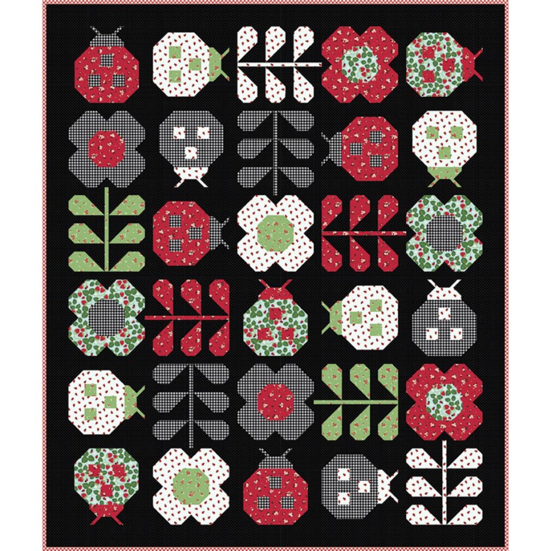 Hello Spring Quilt Pattern, Traditionally Pieced, Advanced Beginner Sewist, Pen + Paper Patterns (Paper Pattern)