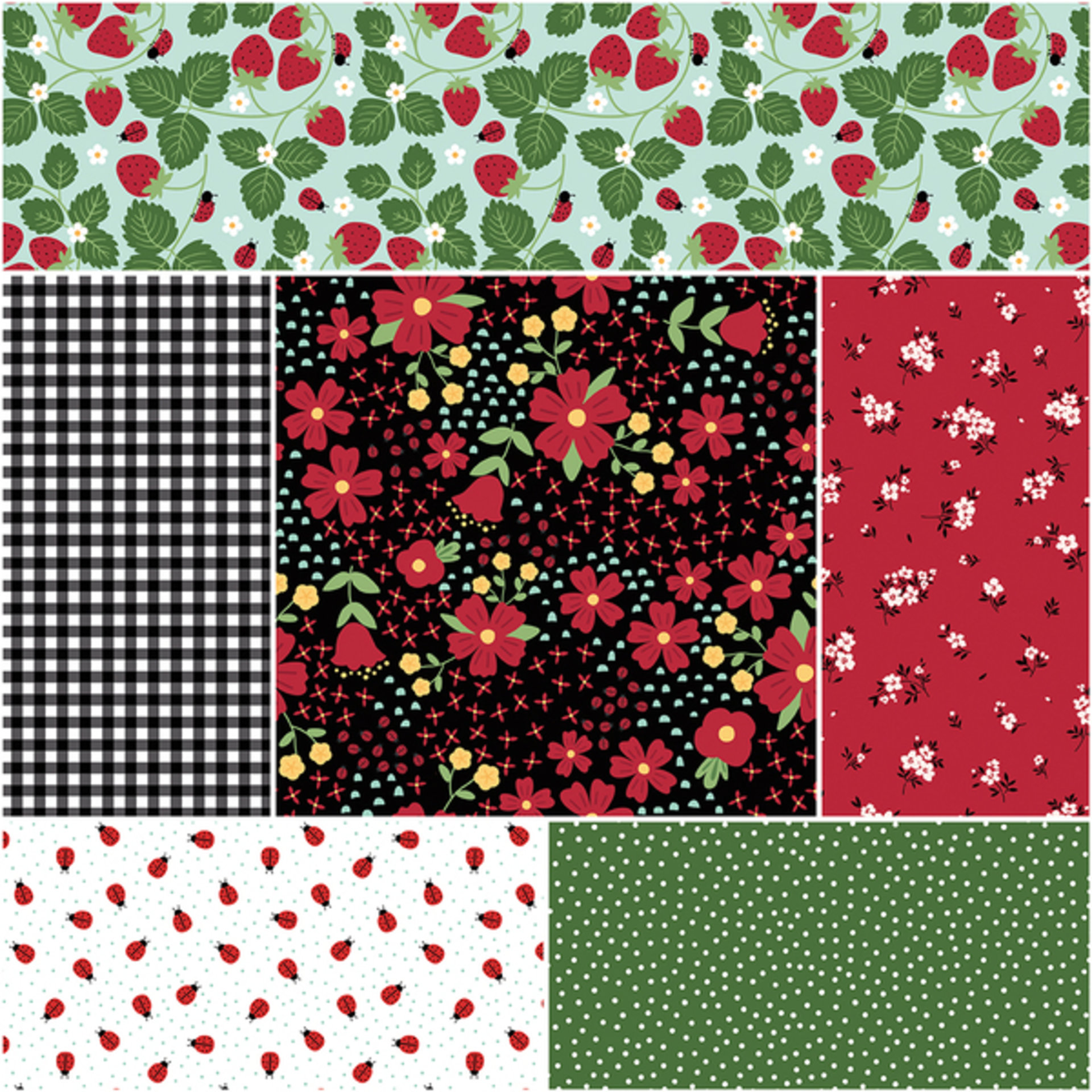Riley Blake Little Ladybug Fat Quarter Bundle by Lori Whitlock - 18 Fabrics