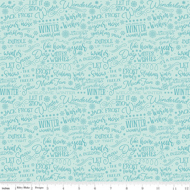 A Perfect Winter Text in Powder by Lori Whitlock for Riley Blake Designs