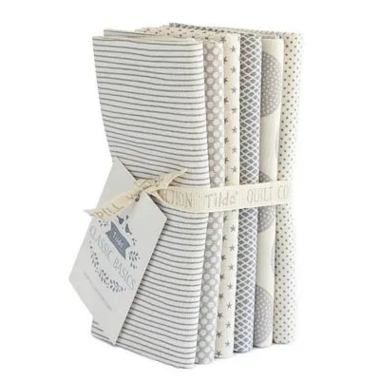 Tilda Classics Basic Gray Fat Quarter Bundle - 6 Fabrics