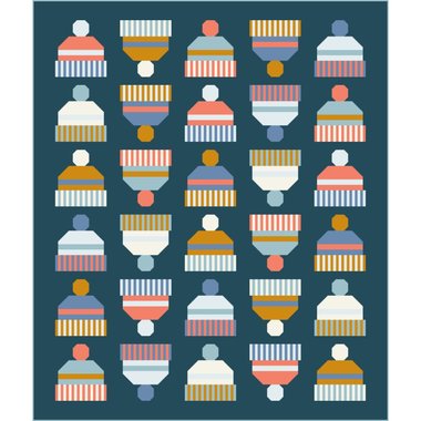Snow Day Quilt Kit, Pen + Paper Patterns, in Riley Blake Confetti Cotton Solid Fabrics, Option 2