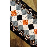 Halloween QuiltedTable or Bed Runner, 67 X 17