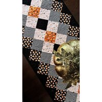 Halloween QuiltedTable or Bed Runner, 67 X 17