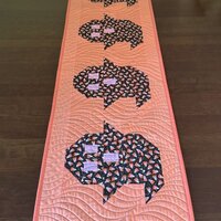 Halloween Quilted Table Runner, 47 X 14.5