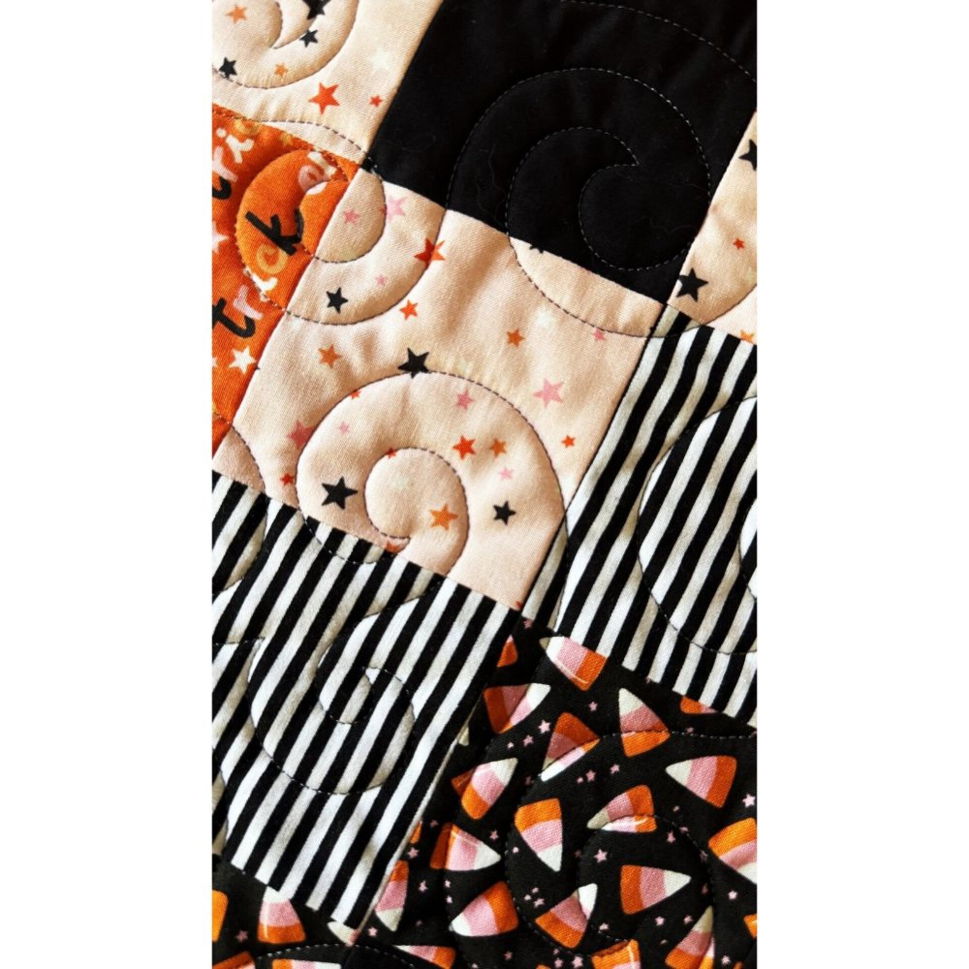 Halloween QuiltedTable or Bed Runner, 67 X 17