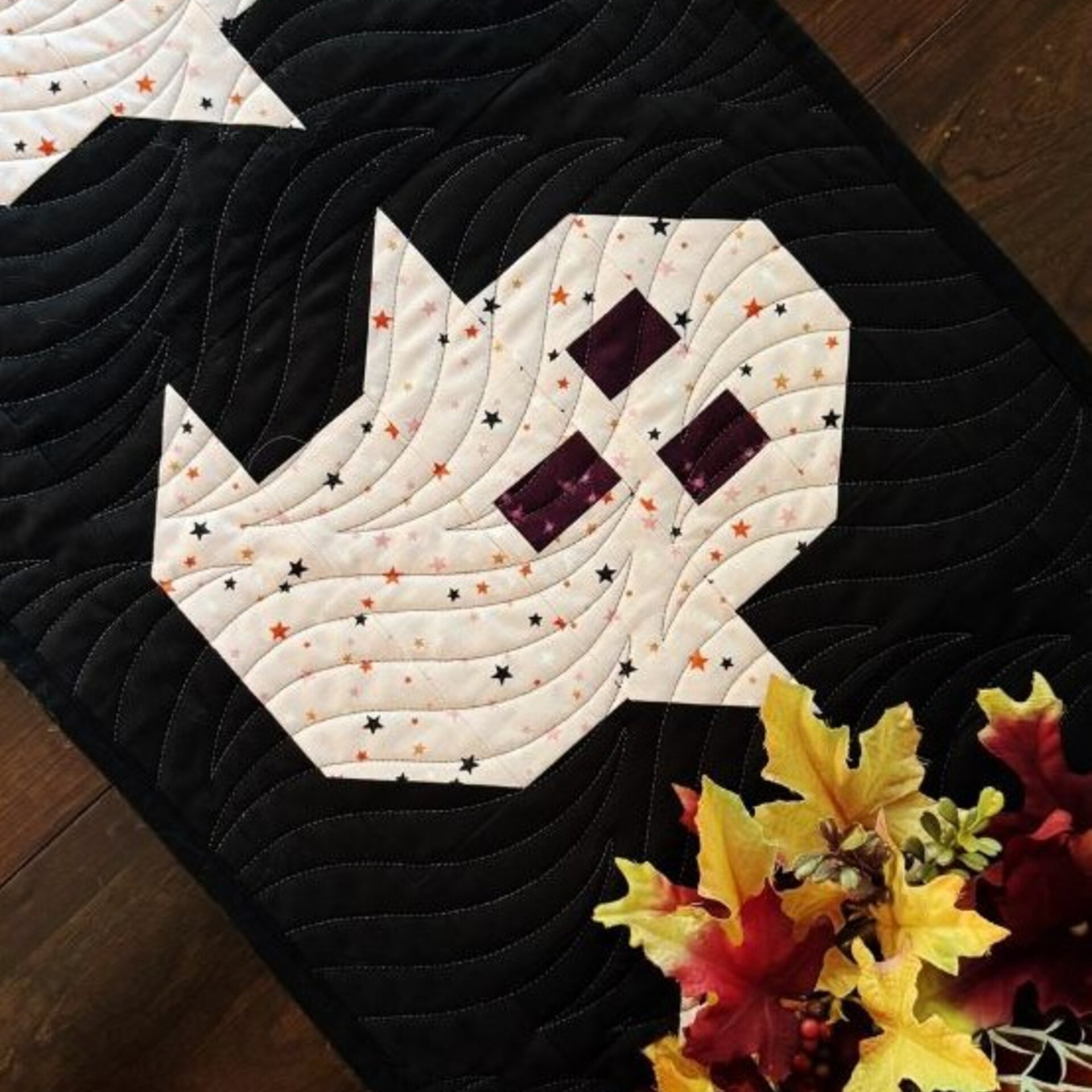 Halloween Quilted Table Runner, 47 X 14.5
