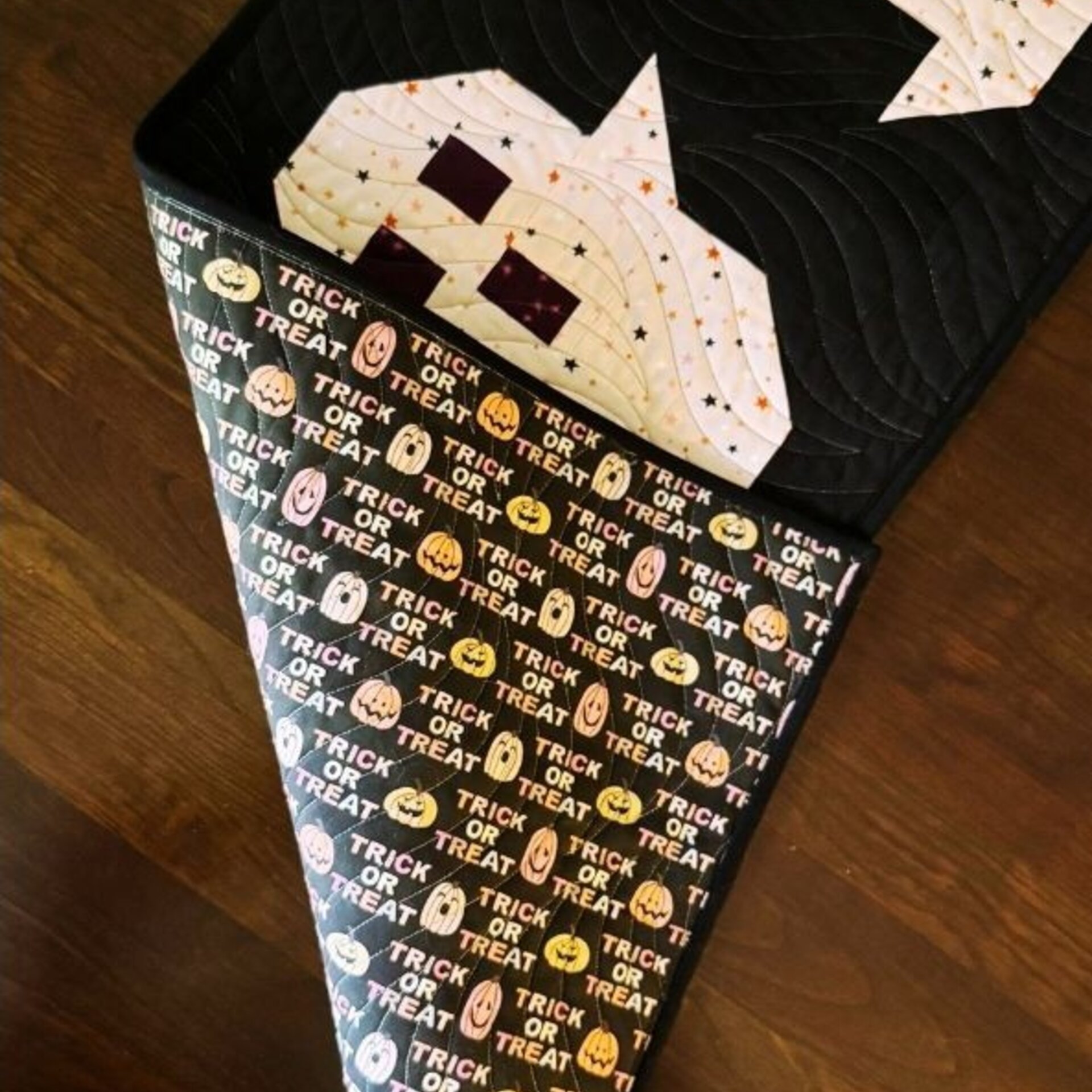 Halloween Quilted Table Runner, 47 X 14.5